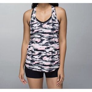 Lululemon Water Bound Singlet Wamo Camo Barely Pink Women's Size 12
